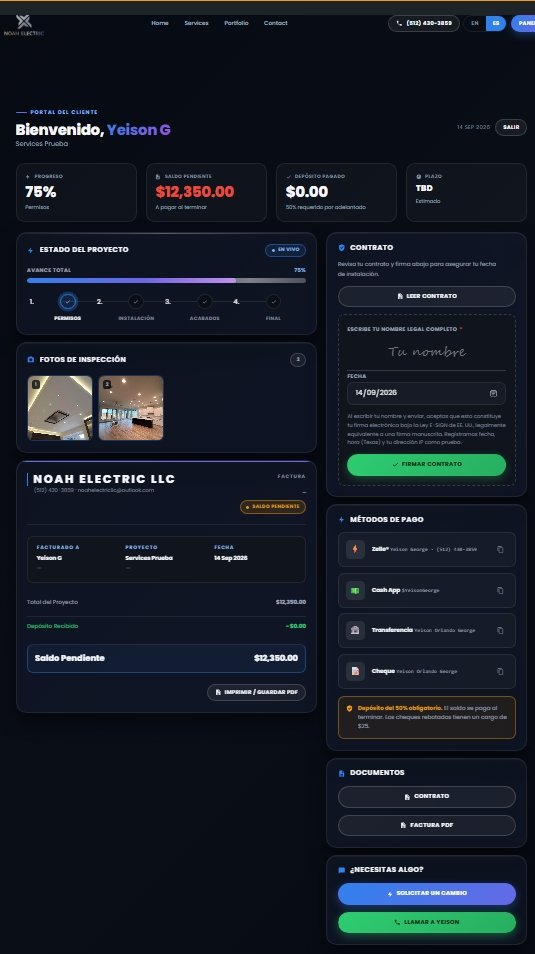 Noah Electric client portal
